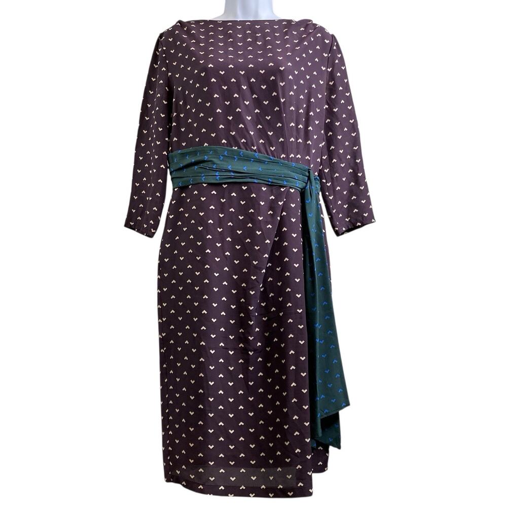 Band Of Outsiders BOY Women's Maroon Silk Dress Size 3 Large Y2K Vibes Career